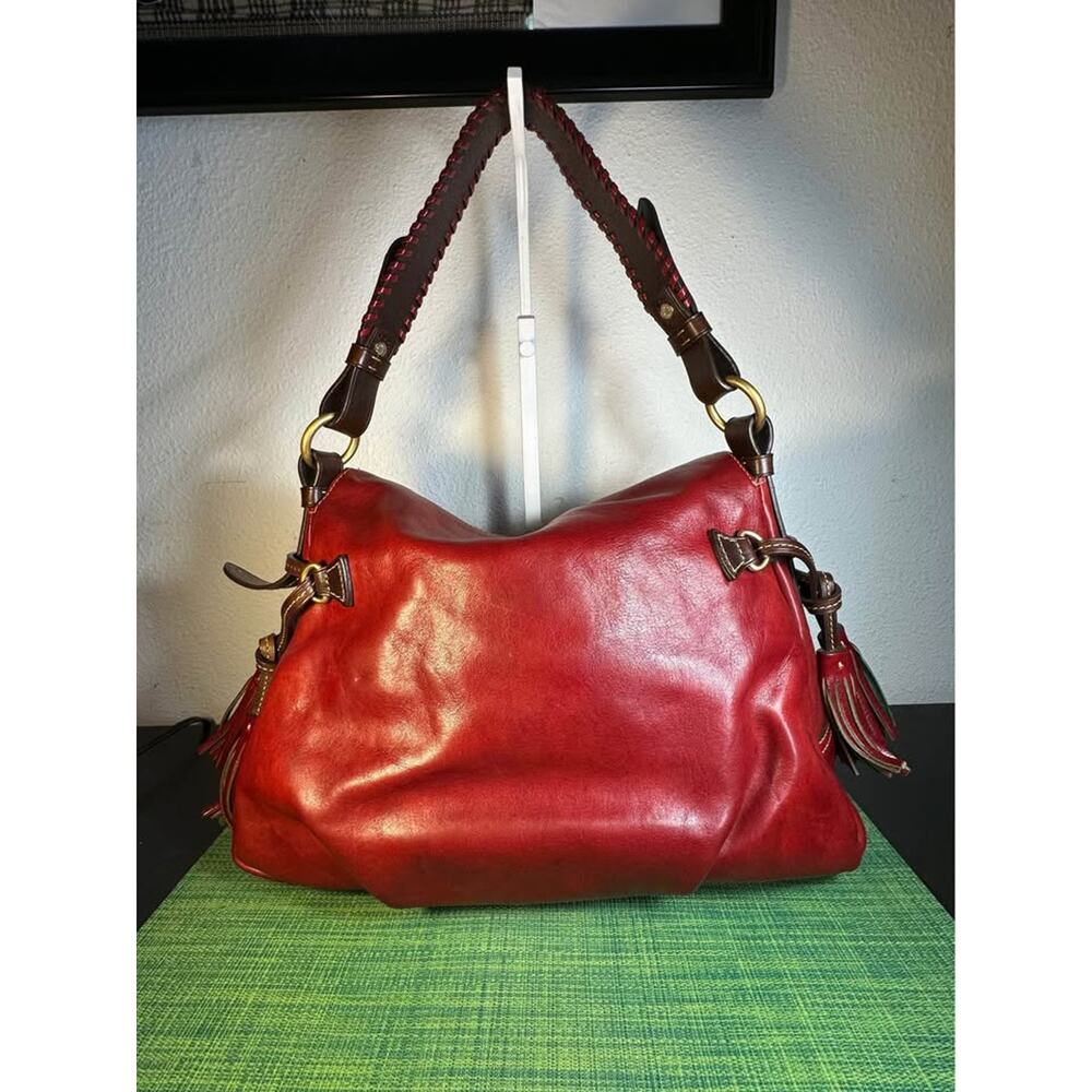 Dooney & Bourke Florentine Leather Teagan 30 Shoulder Bag - Picture 2 of 10